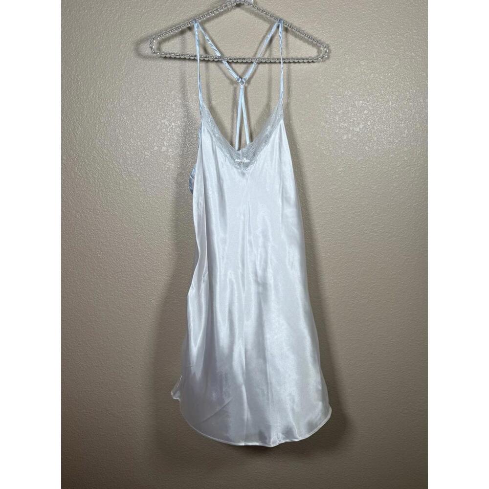 Linea Donatella  Lace Size M/M Satin Short Babydoll Nightgown  Ivory Women